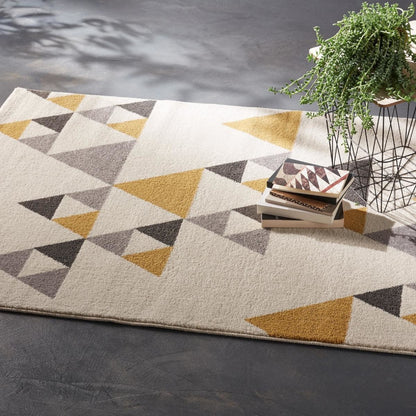  Tapis Triangle 120x170 Ilan Moutarde Atmosphera