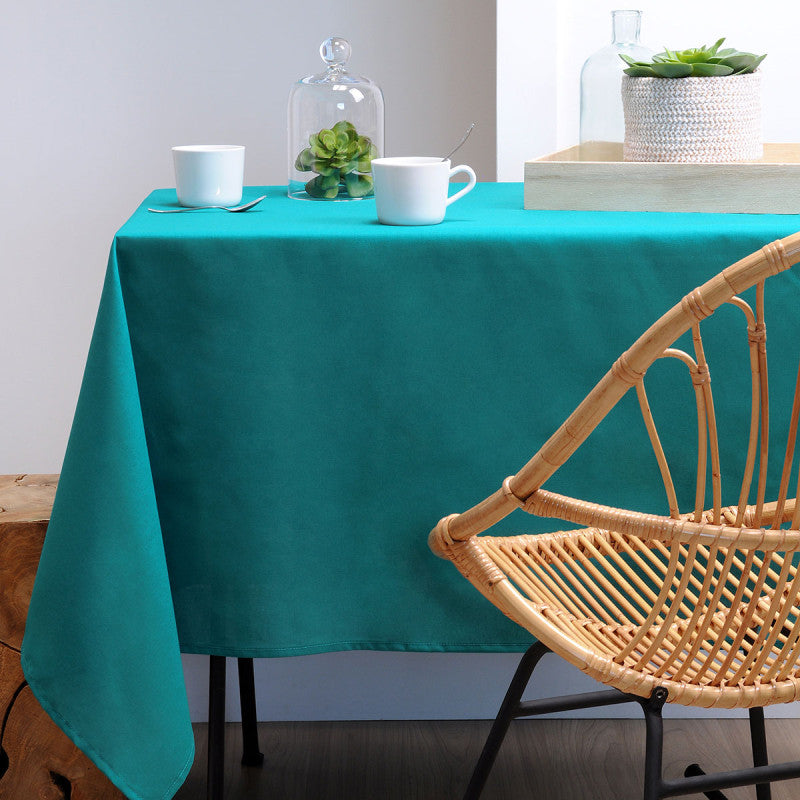  Tissu Cretonne Aquitaine 155cm 138g Bleu Canard