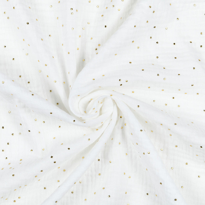  Tissu Double Gaze Brillegaze 135cm 120g Blanc