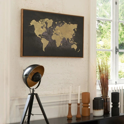  Toile Imprimée Monde Encadrée 58x88 Atmosphera